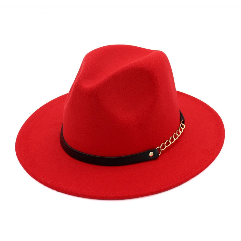 Wollfilz Fedora-Hut – Breitkrempiger Unisex Trilby