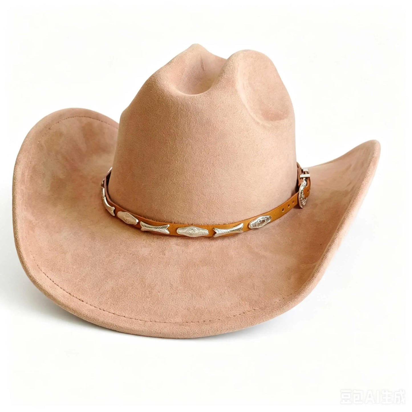PU Wildleder-Cowboyhut – Breitkrempiger Westernhut für Damen & Herren