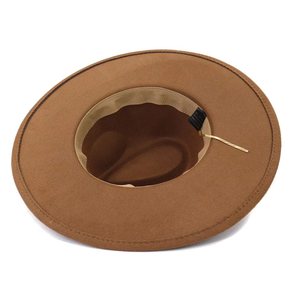Klassischer Filz-Fedora – Breitkrempiger Jazzhut für Damen & Herren