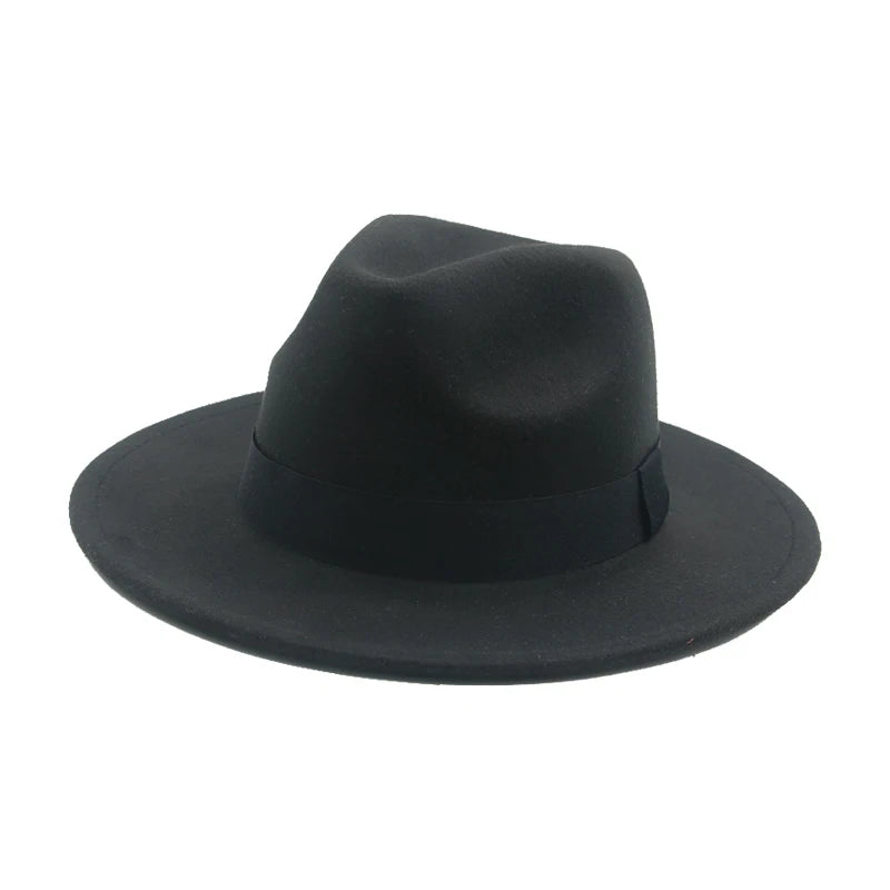 Klassischer Beiger Fedora-Hut – Breitkrempiger Hut mit Band