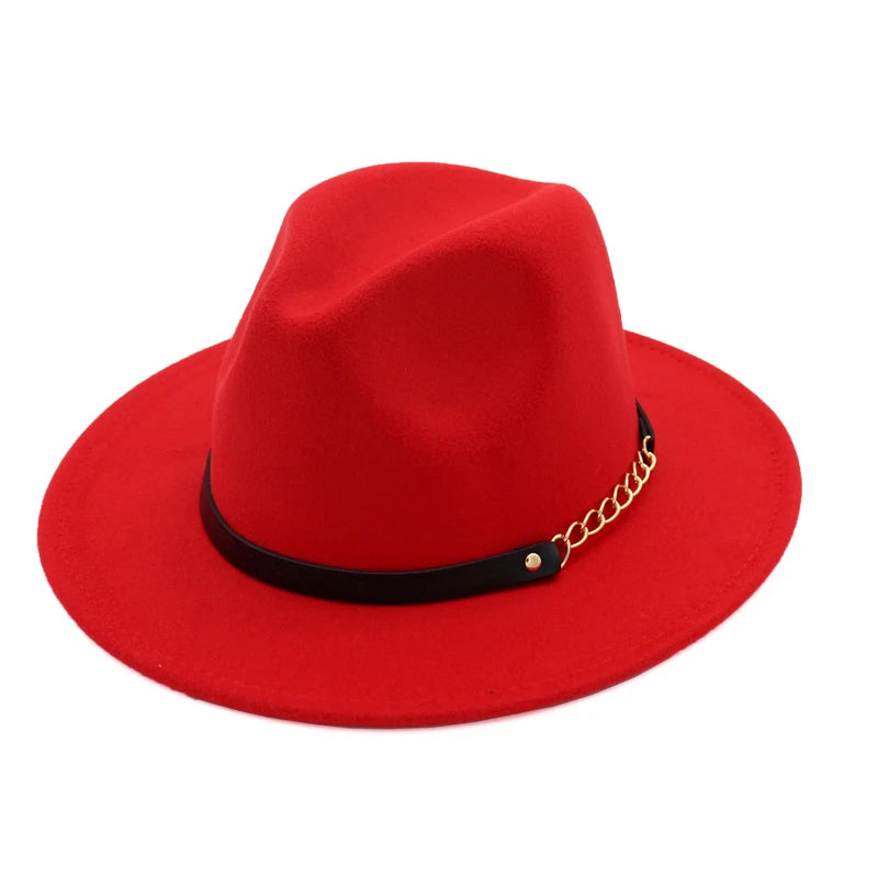 Wollfilz Fedora-Hut – Breitkrempiger Unisex Trilby