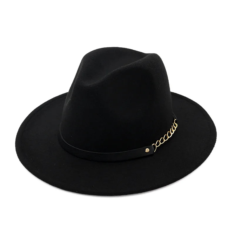 Wollfilz Fedora-Hut – Breitkrempiger Unisex Trilby