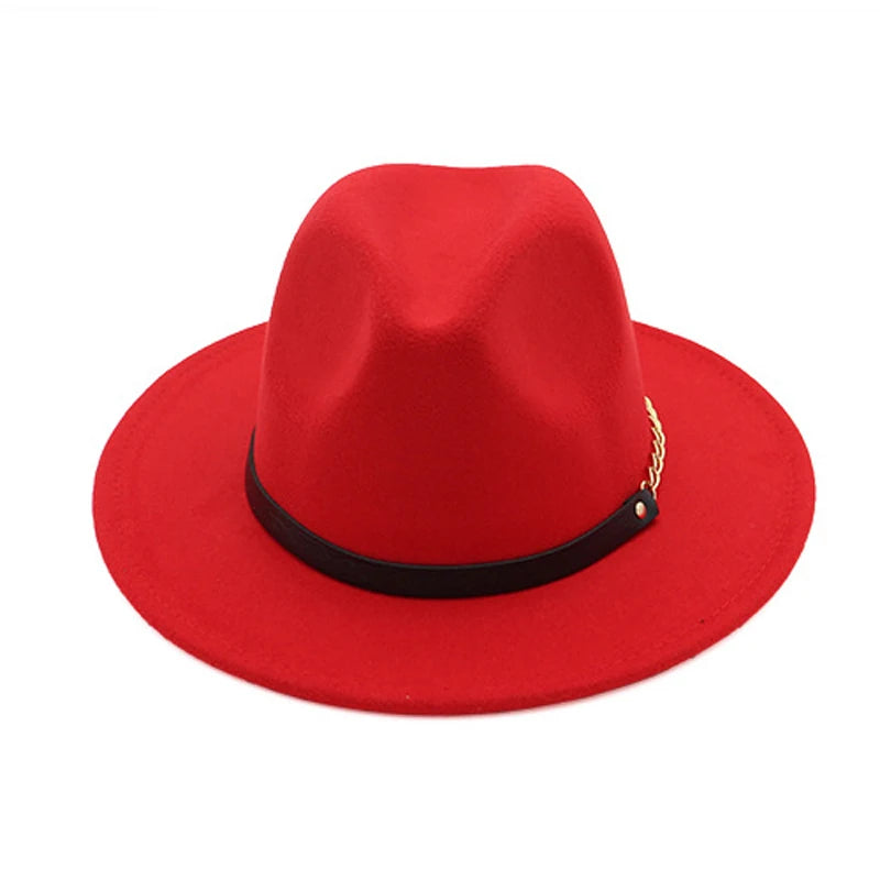 Wollfilz Fedora-Hut – Breitkrempiger Unisex Trilby