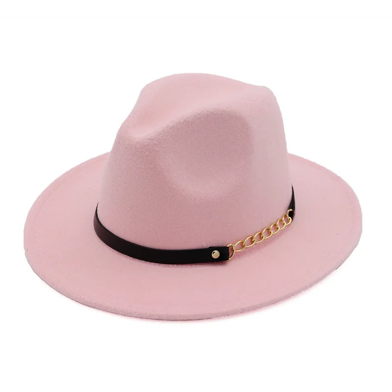 Wollfilz Fedora-Hut – Breitkrempiger Unisex Trilby