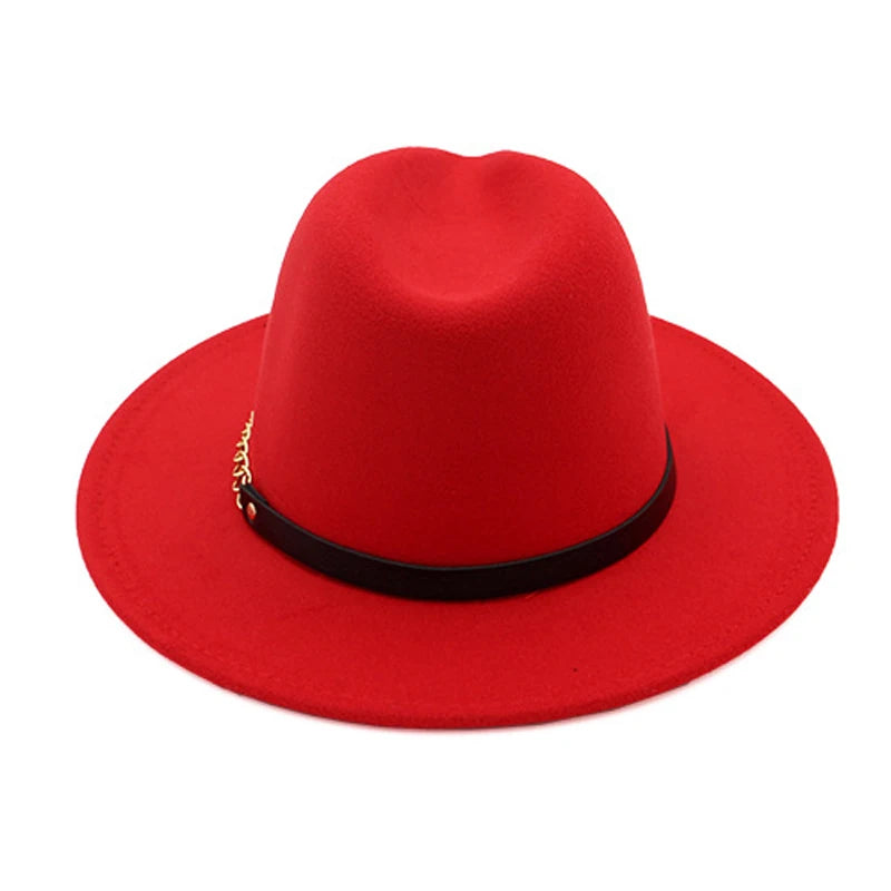 Wollfilz Fedora-Hut – Breitkrempiger Unisex Trilby
