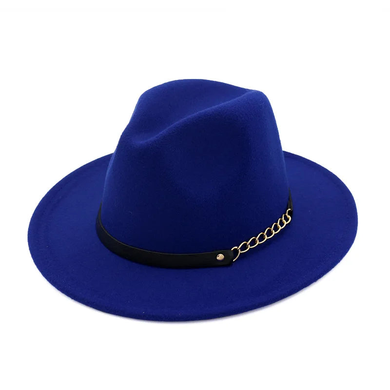 Wollfilz Fedora-Hut – Breitkrempiger Unisex Trilby