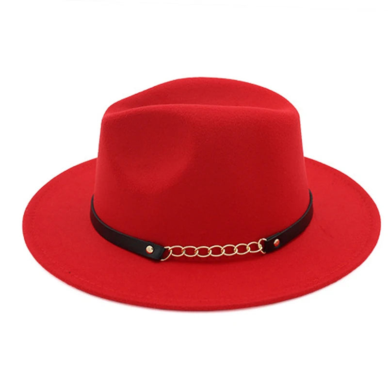 Wollfilz Fedora-Hut – Breitkrempiger Unisex Trilby