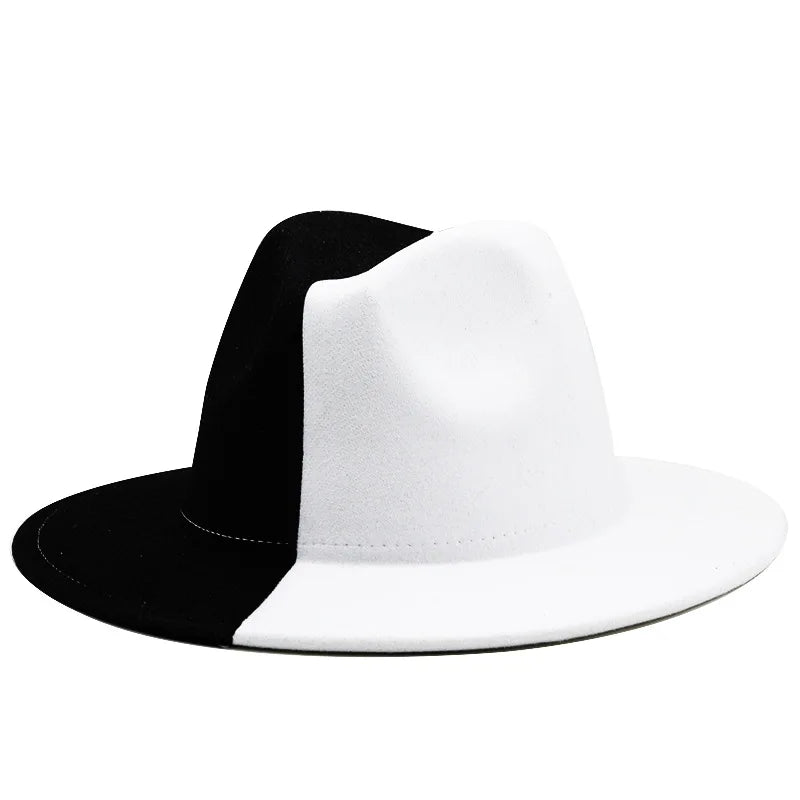 Patchwork Fedora-Hut – Eleganter Breitkrempiger Hut für Damen & Herren