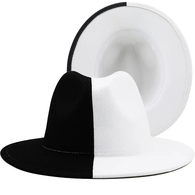 Patchwork Fedora-Hut – Eleganter Breitkrempiger Hut für Damen & Herren