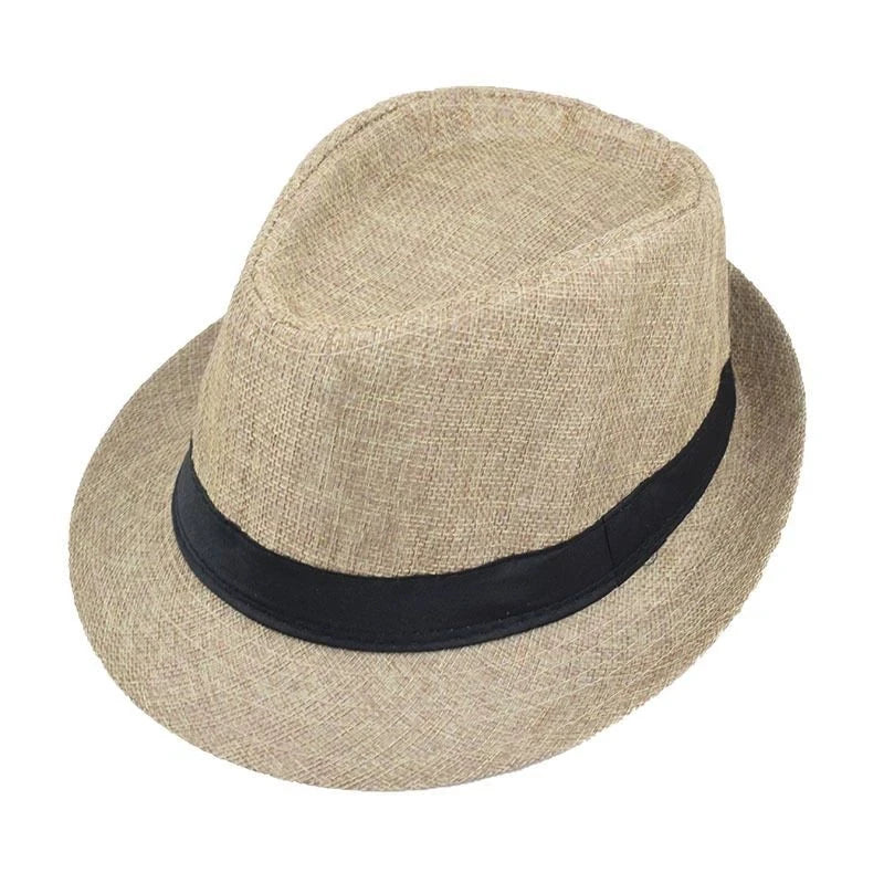 Sommer Leinen-Fedora – Unisex Strand- und Sonnenhut