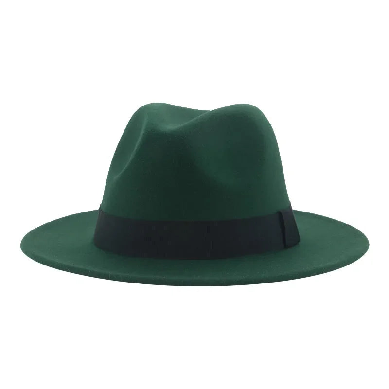 Klassischer Beiger Fedora-Hut – Breitkrempiger Hut mit Band