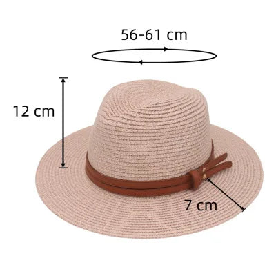 Panama-Strohhut mit Gelbem Band – Atmungsaktiver Sommer-Strandhut