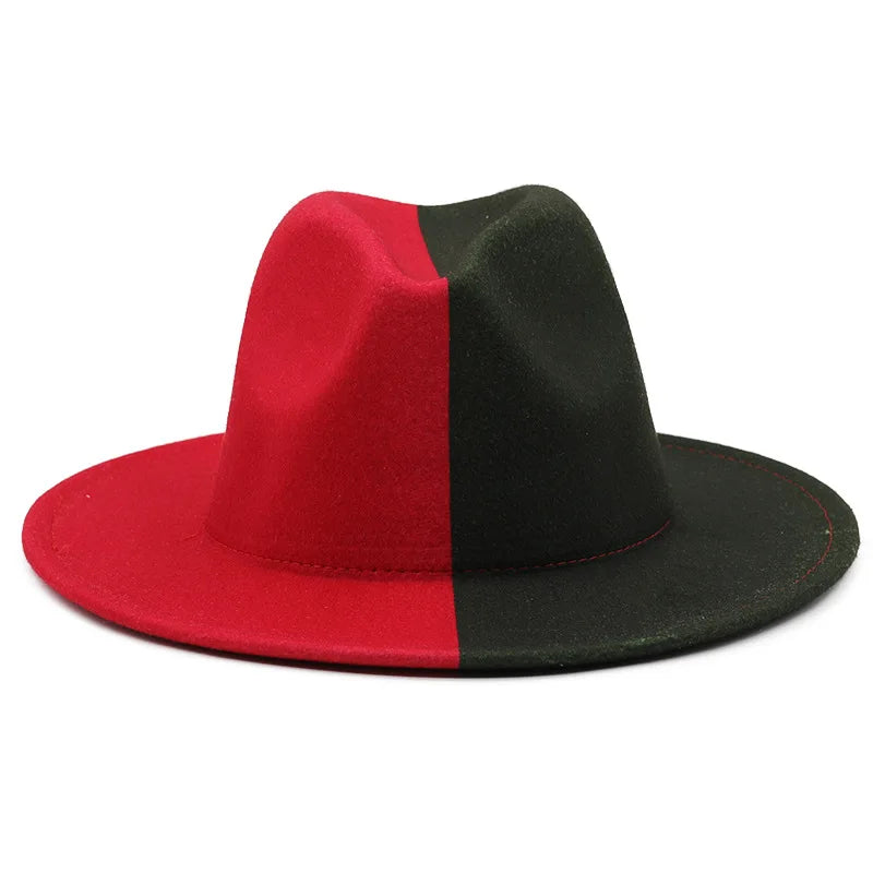 Patchwork Fedora-Hut – Eleganter Breitkrempiger Hut für Damen & Herren