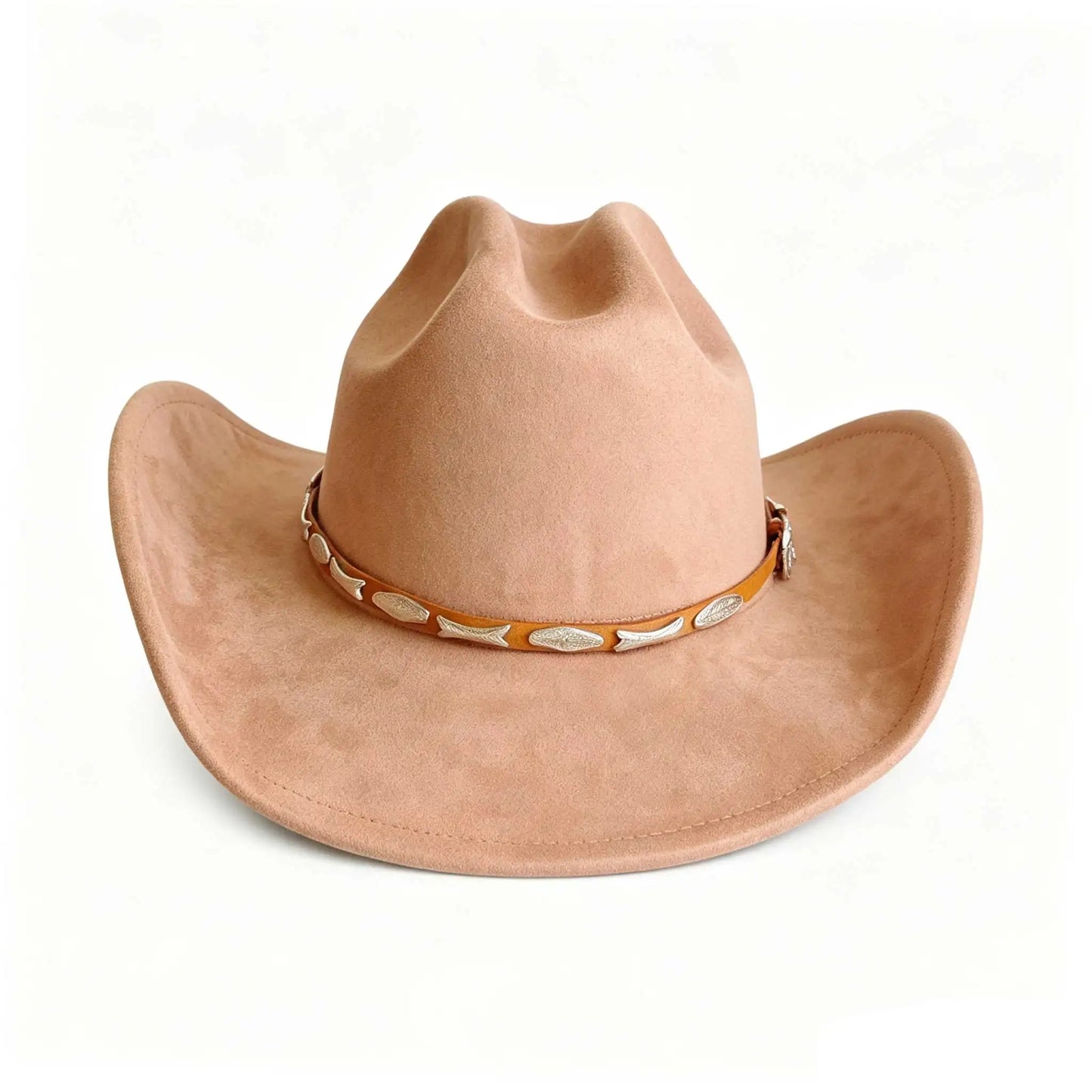 PU Wildleder-Cowboyhut – Breitkrempiger Westernhut für Damen & Herren