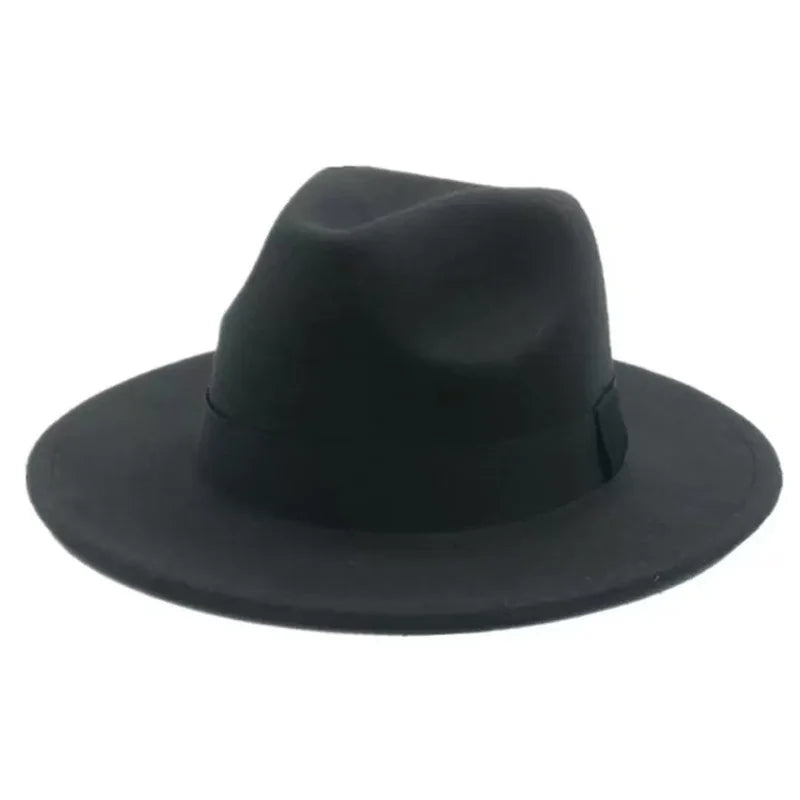 Klassischer Beiger Fedora-Hut – Breitkrempiger Hut mit Band
