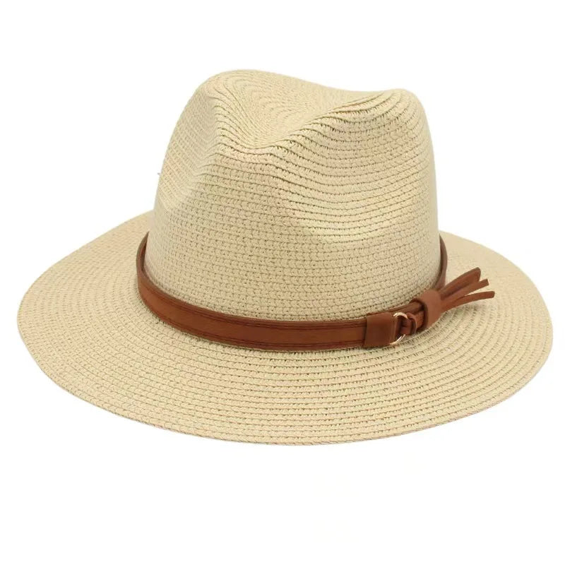 Panama-Strohhut mit Gelbem Band – Atmungsaktiver Sommer-Strandhut