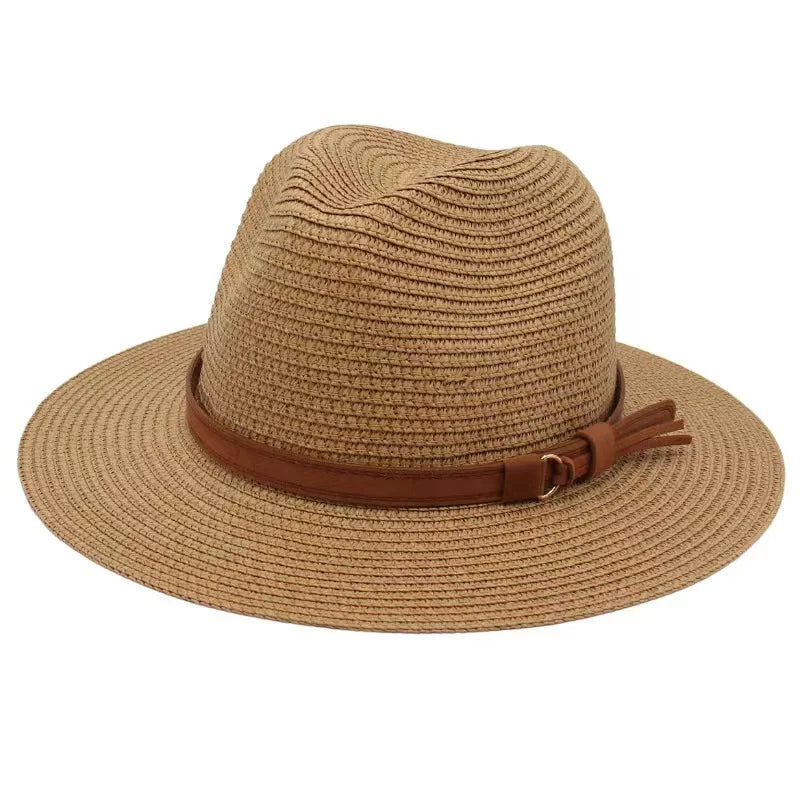Panama-Strohhut mit Gelbem Band – Atmungsaktiver Sommer-Strandhut