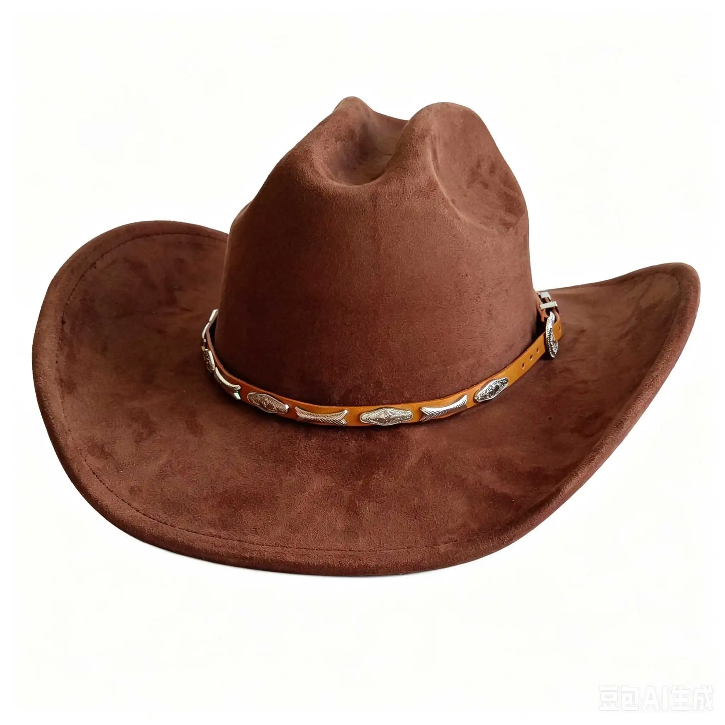 PU Wildleder-Cowboyhut – Breitkrempiger Westernhut für Damen & Herren