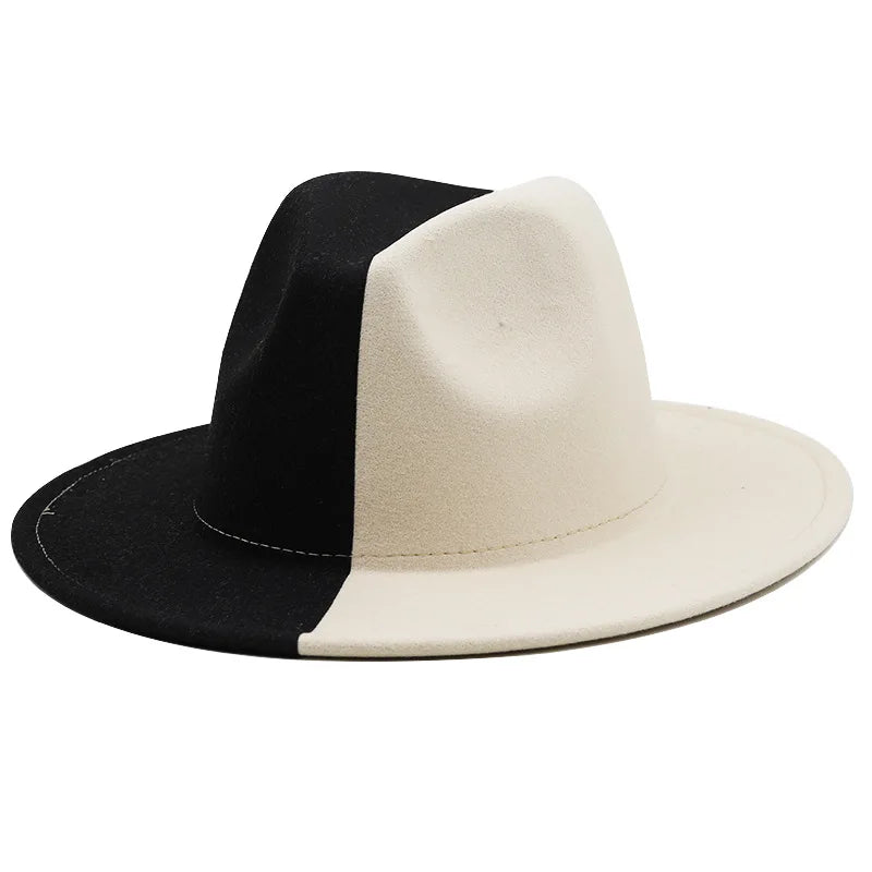 Patchwork Fedora-Hut – Eleganter Breitkrempiger Hut für Damen & Herren