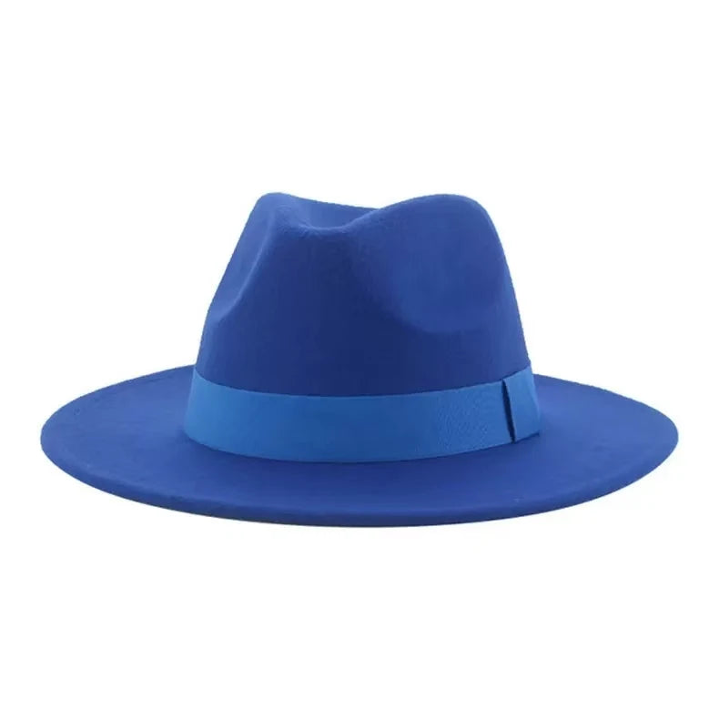 Klassischer Beiger Fedora-Hut – Breitkrempiger Hut mit Band