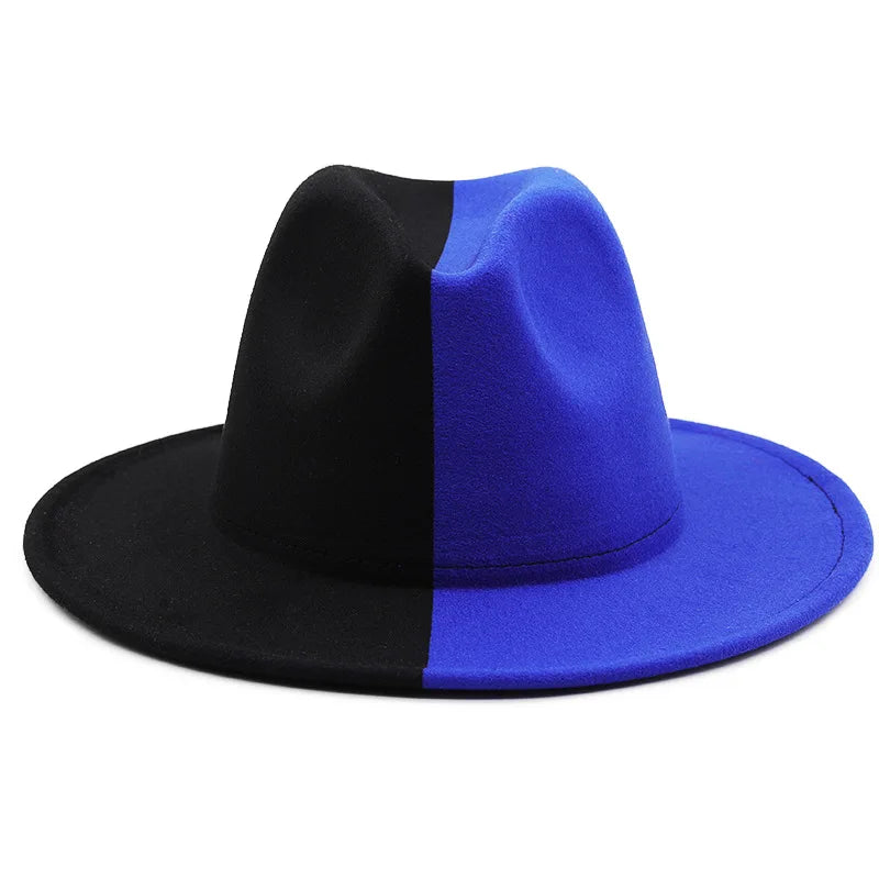 Patchwork Fedora-Hut – Eleganter Breitkrempiger Hut für Damen & Herren