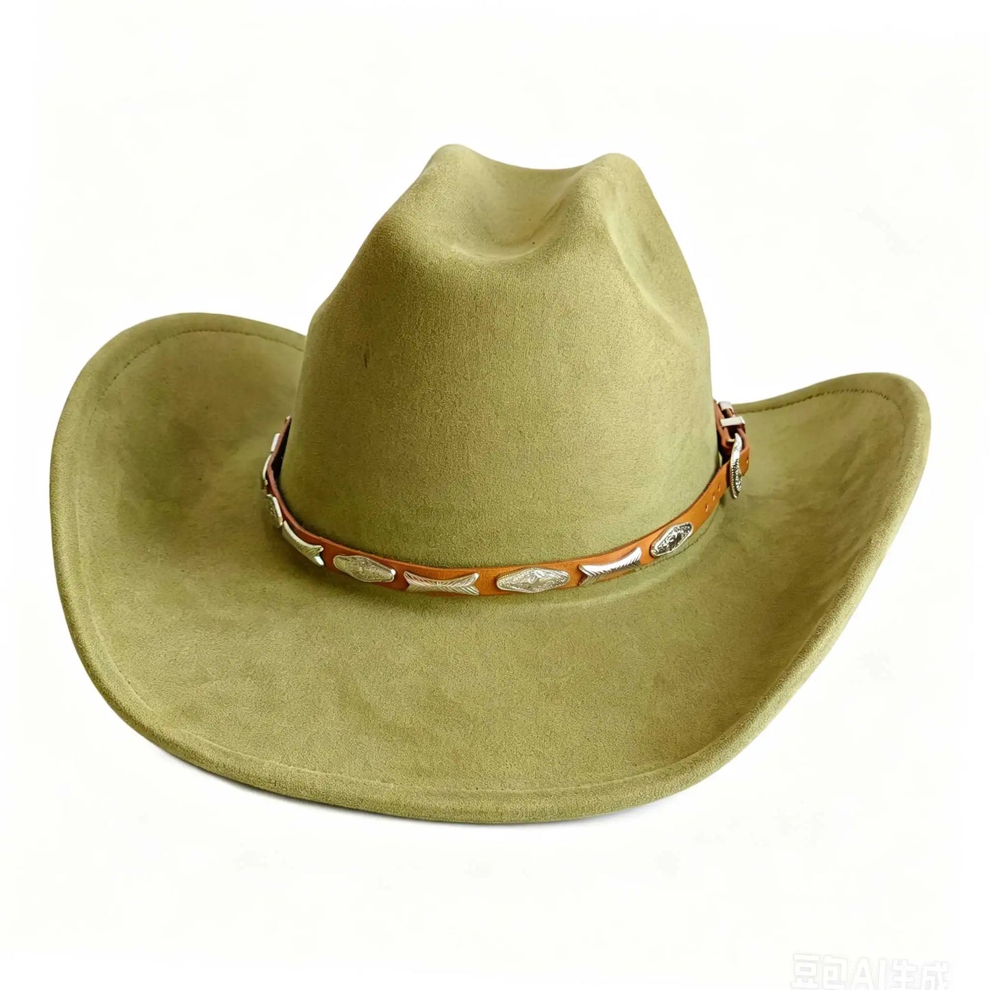 PU Wildleder-Cowboyhut – Breitkrempiger Westernhut für Damen & Herren