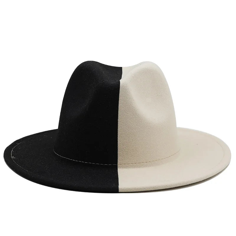 Patchwork Fedora-Hut – Eleganter Breitkrempiger Hut für Damen & Herren
