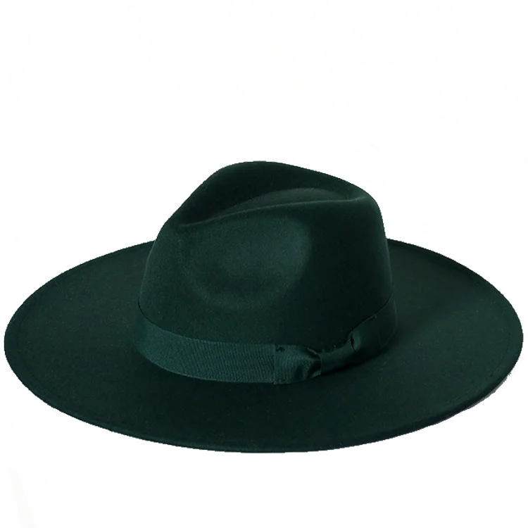 Klassischer Filz-Fedora – Breitkrempiger Jazzhut für Damen & Herren