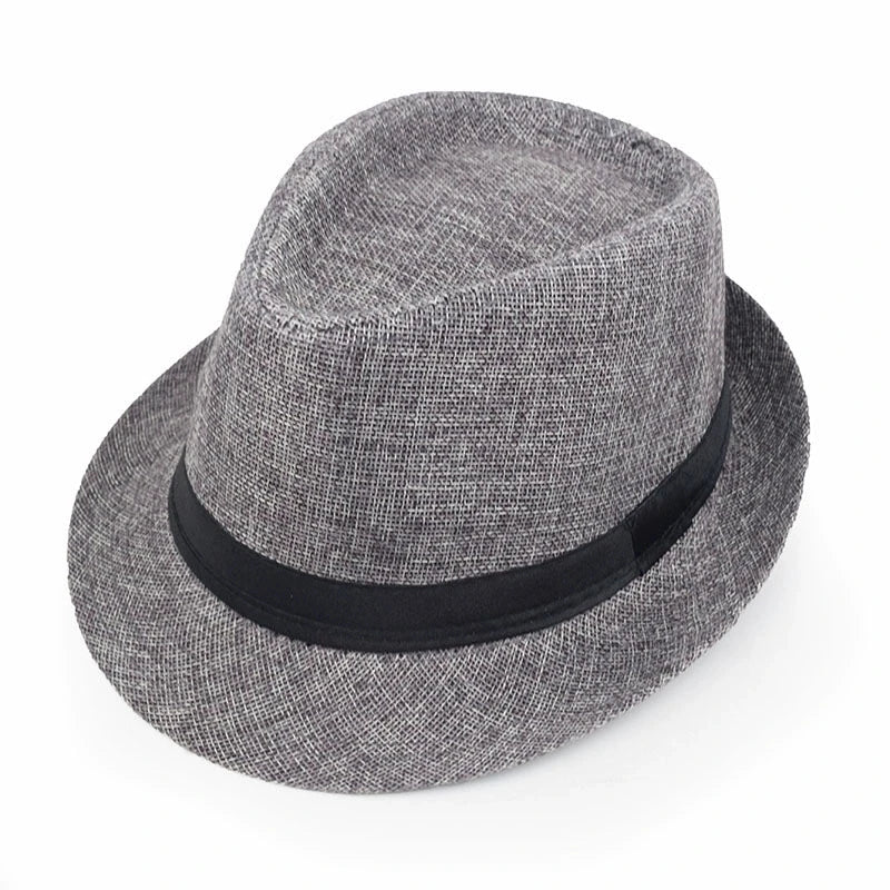 Sommer Leinen-Fedora – Unisex Strand- und Sonnenhut