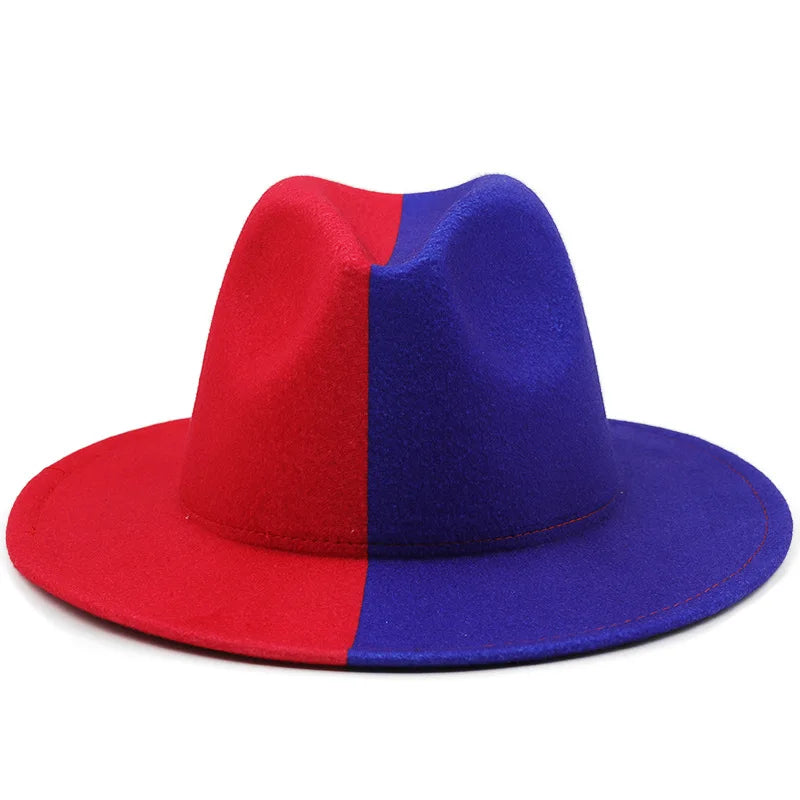 Patchwork Fedora-Hut – Eleganter Breitkrempiger Hut für Damen & Herren