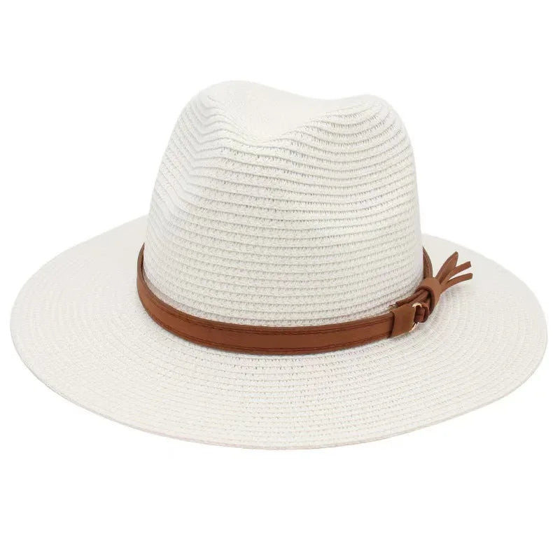 Panama-Strohhut mit Gelbem Band – Atmungsaktiver Sommer-Strandhut