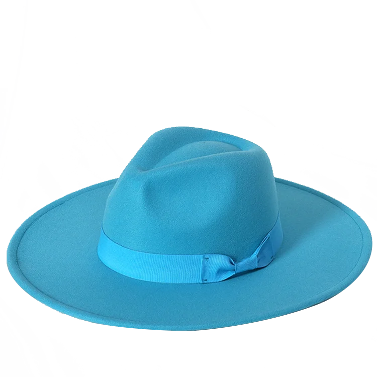 Klassischer Filz-Fedora – Breitkrempiger Jazzhut für Damen & Herren