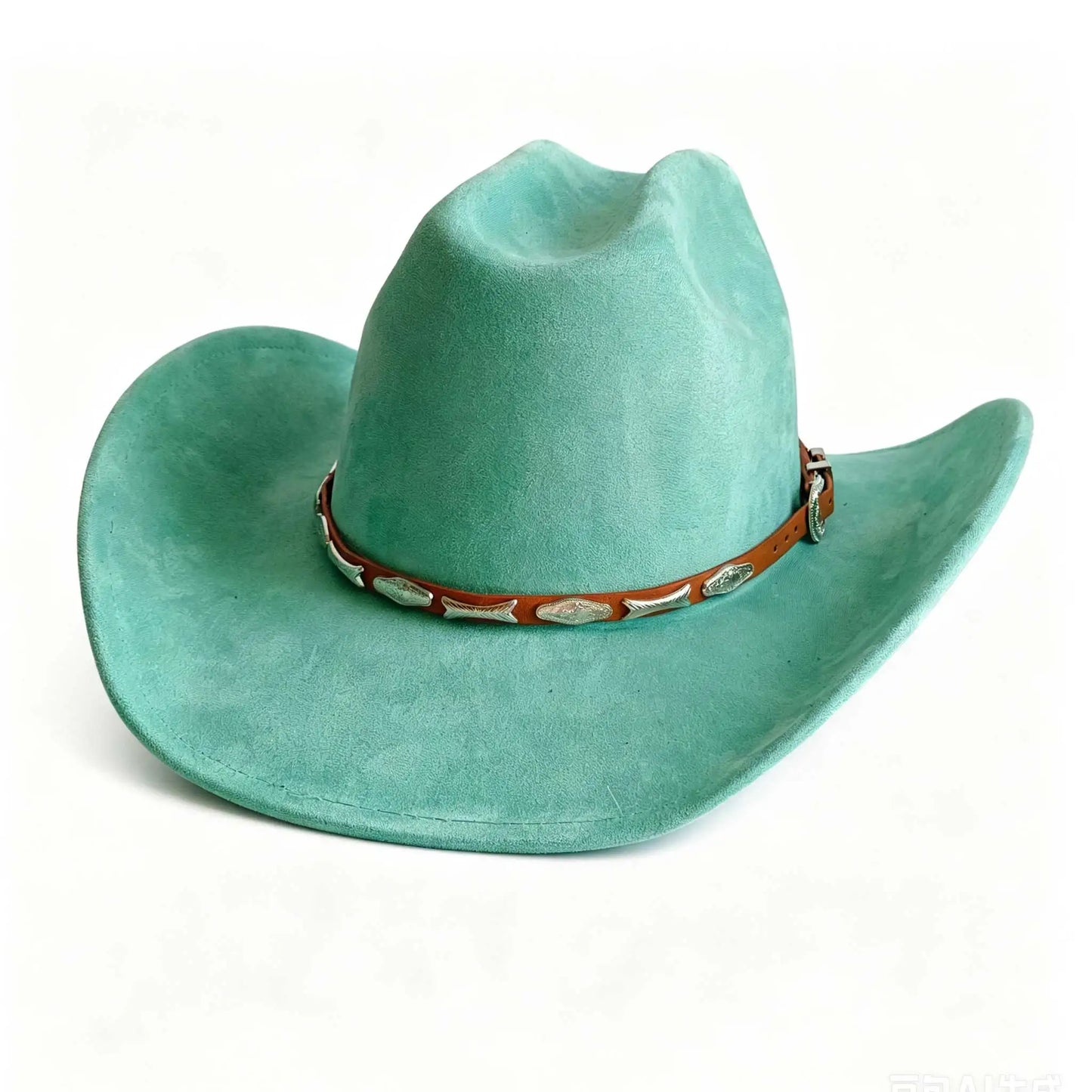 PU Wildleder-Cowboyhut – Breitkrempiger Westernhut für Damen & Herren