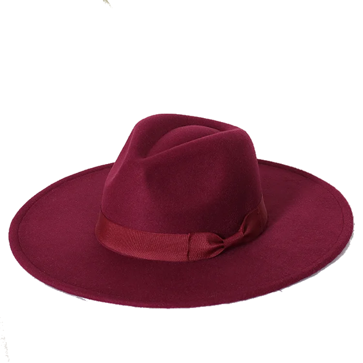 Klassischer Filz-Fedora – Breitkrempiger Jazzhut für Damen & Herren