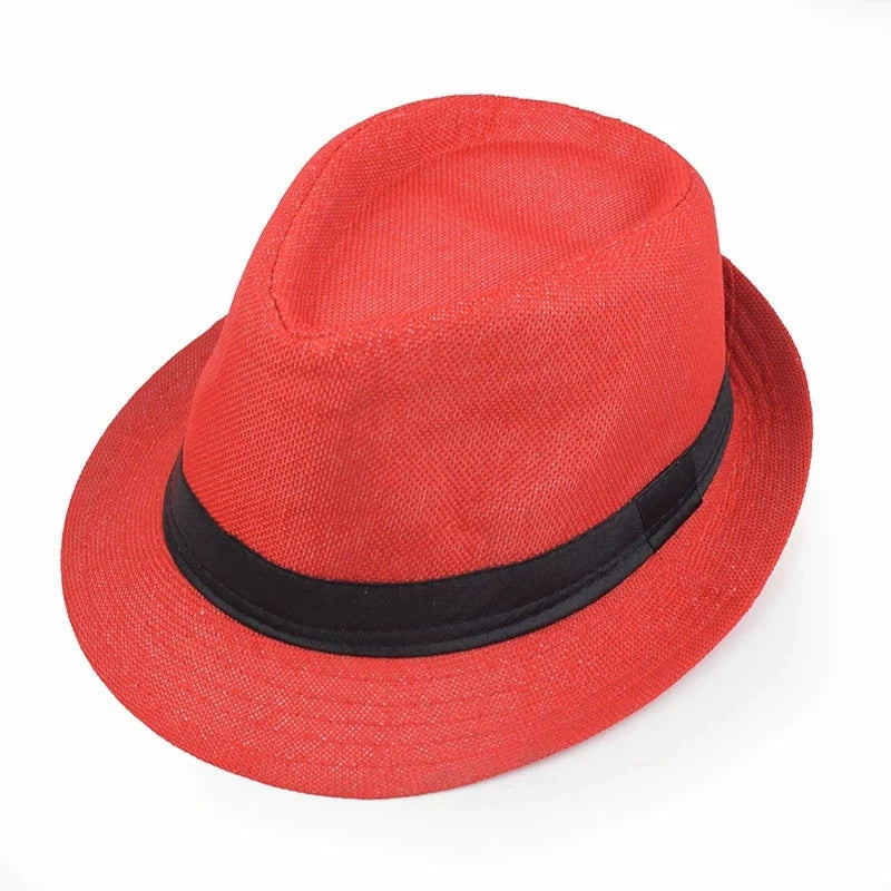 Sommer Leinen-Fedora – Unisex Strand- und Sonnenhut