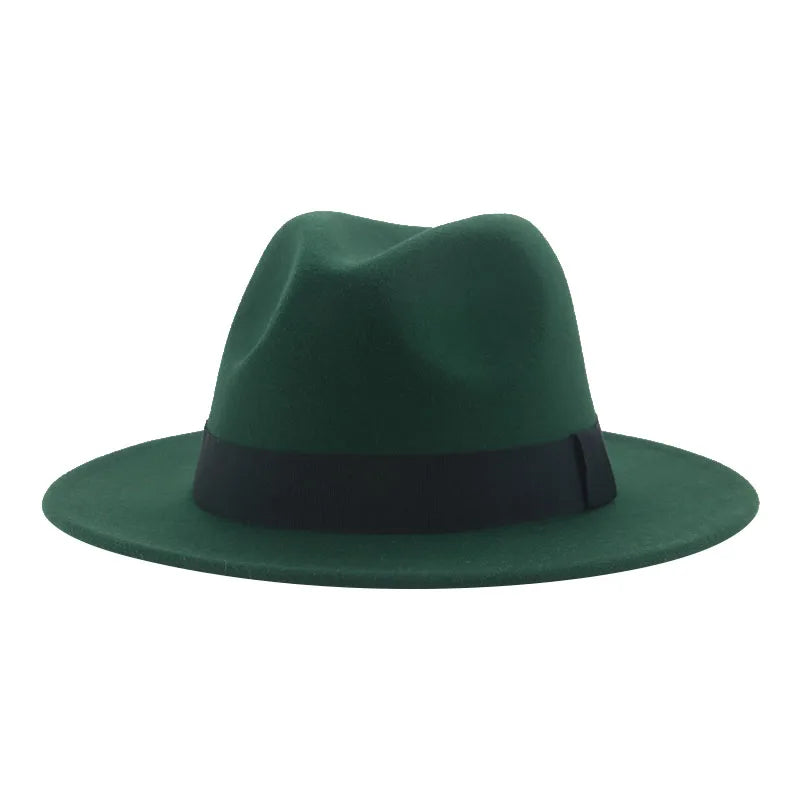 Klassischer Beiger Fedora-Hut – Breitkrempiger Hut mit Band