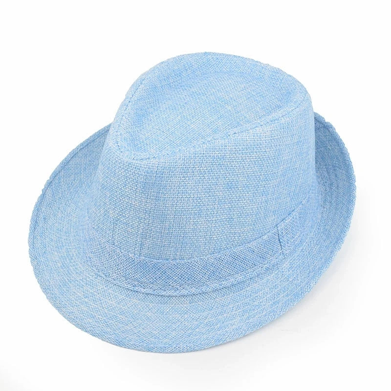 Sommer Leinen-Fedora – Unisex Strand- und Sonnenhut