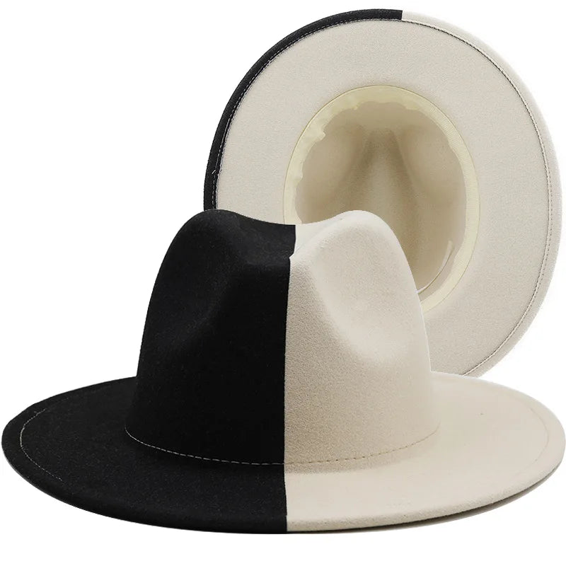 Patchwork Fedora-Hut – Eleganter Breitkrempiger Hut für Damen & Herren