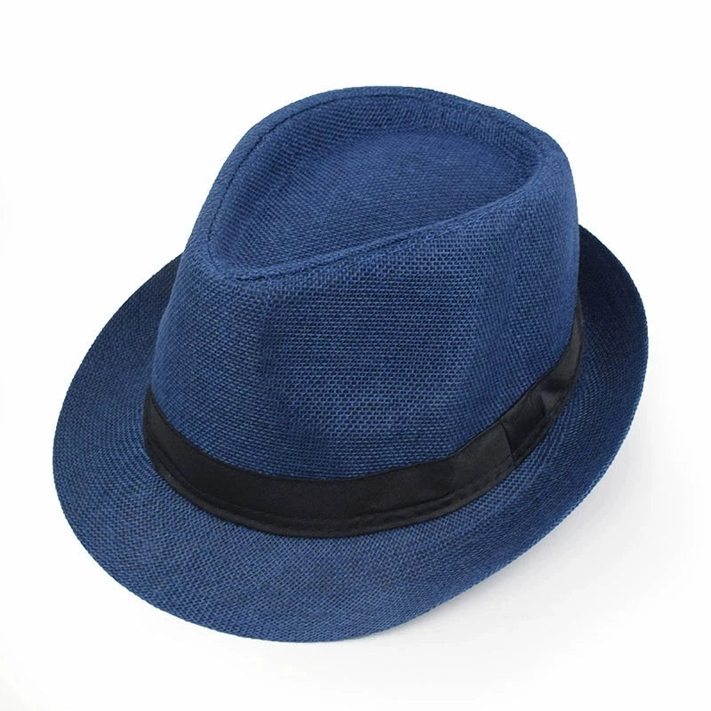 Sommer Leinen-Fedora – Unisex Strand- und Sonnenhut