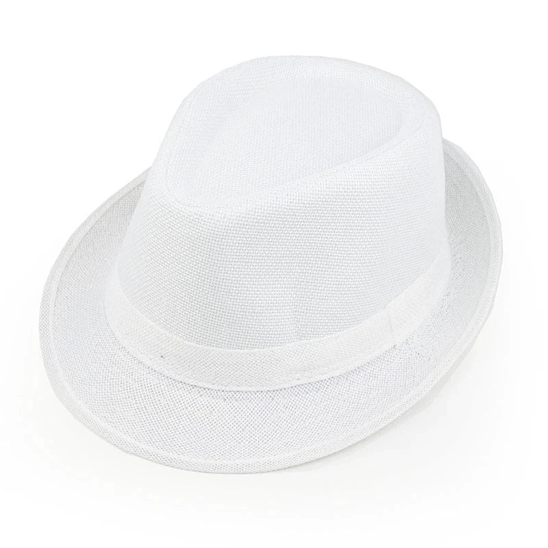 Sommer Leinen-Fedora – Unisex Strand- und Sonnenhut