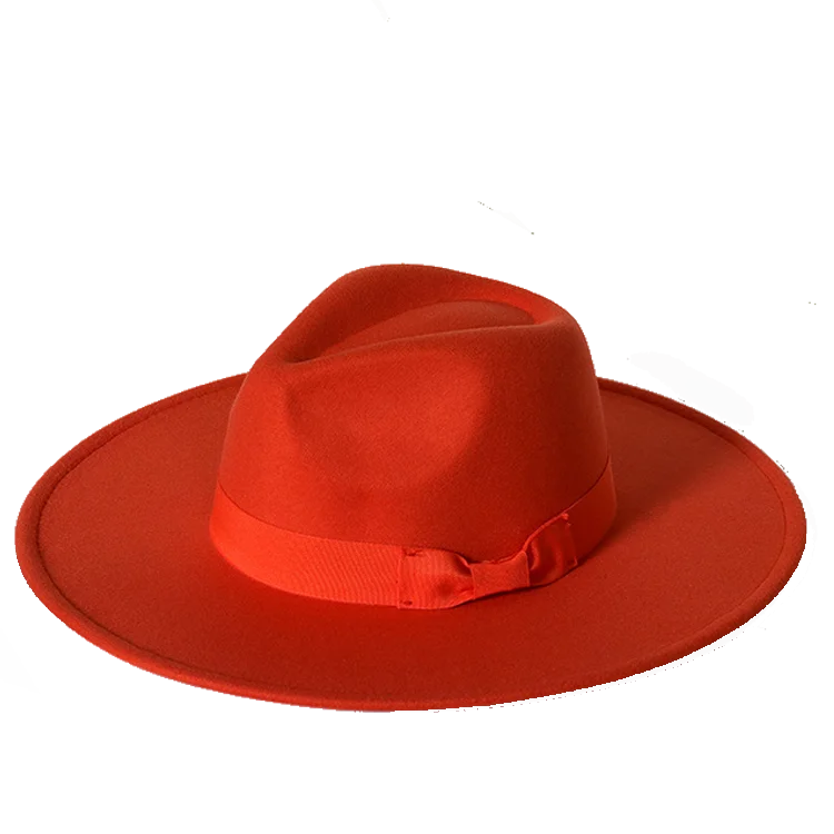 Klassischer Filz-Fedora – Breitkrempiger Jazzhut für Damen & Herren