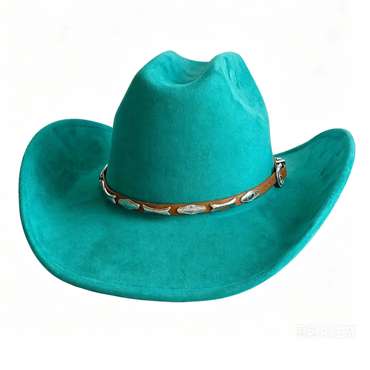 PU Wildleder-Cowboyhut – Breitkrempiger Westernhut für Damen & Herren