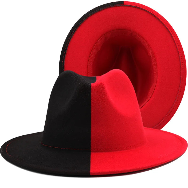 Patchwork Fedora-Hut – Eleganter Breitkrempiger Hut für Damen & Herren