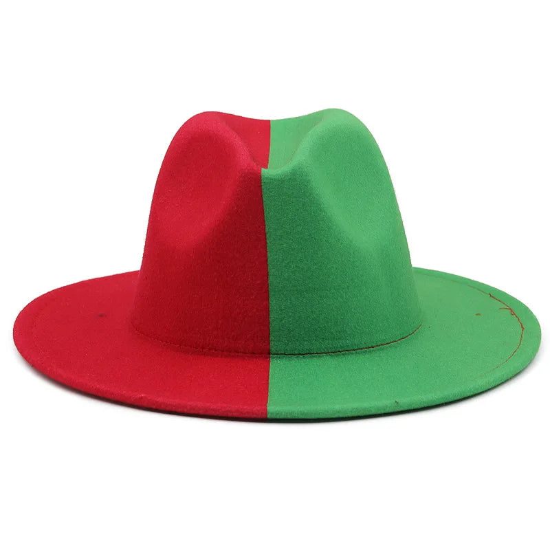 Patchwork Fedora-Hut – Eleganter Breitkrempiger Hut für Damen & Herren