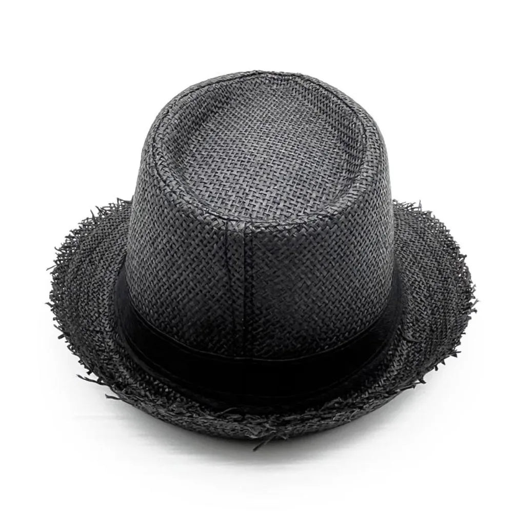 Breitkrempiger Stroh-Cowboyhut – Unisex Sommer-Sonnenhut