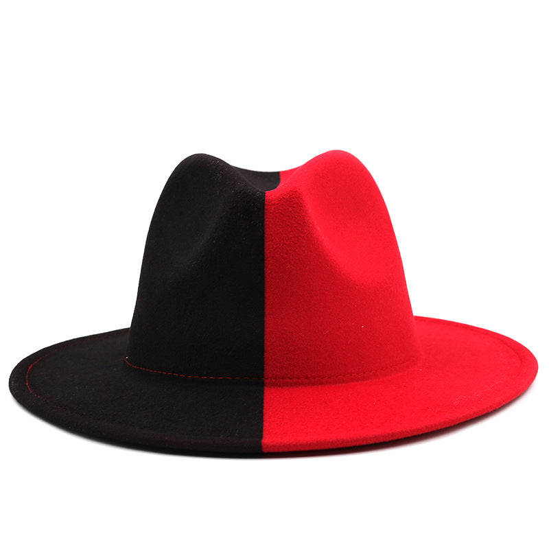 Patchwork Fedora-Hut – Eleganter Breitkrempiger Hut für Damen & Herren