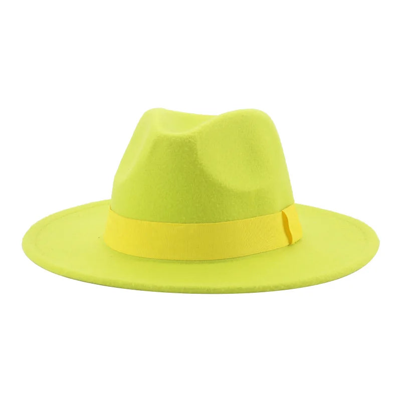 Klassischer Beiger Fedora-Hut – Breitkrempiger Hut mit Band