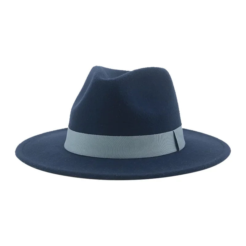 Klassischer Beiger Fedora-Hut – Breitkrempiger Hut mit Band