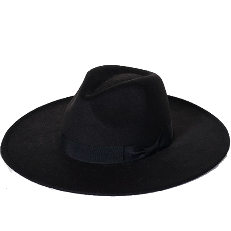Klassischer Filz-Fedora – Breitkrempiger Jazzhut für Damen & Herren