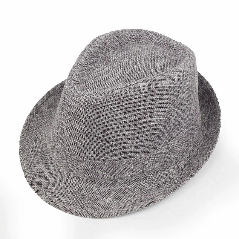 Sommer Leinen-Fedora – Unisex Strand- und Sonnenhut